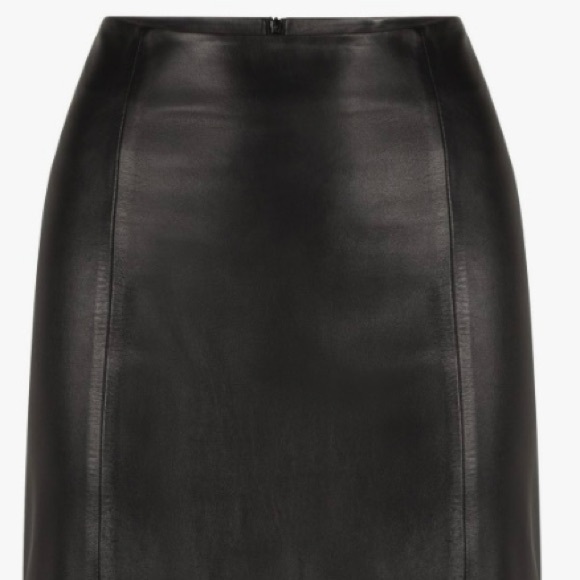 Amati Black Leather skirt size 12 - Picture 5 of 5